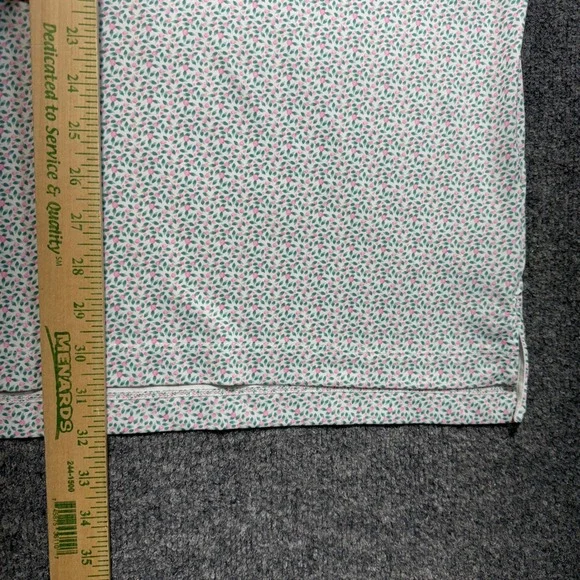 Johnnie-O Springwood Performance Polo Shirt Mens Large Porto Pink Geometric Golf - Picture 8 of 9